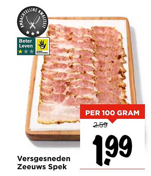 Versgesneden Zeeuws Spek