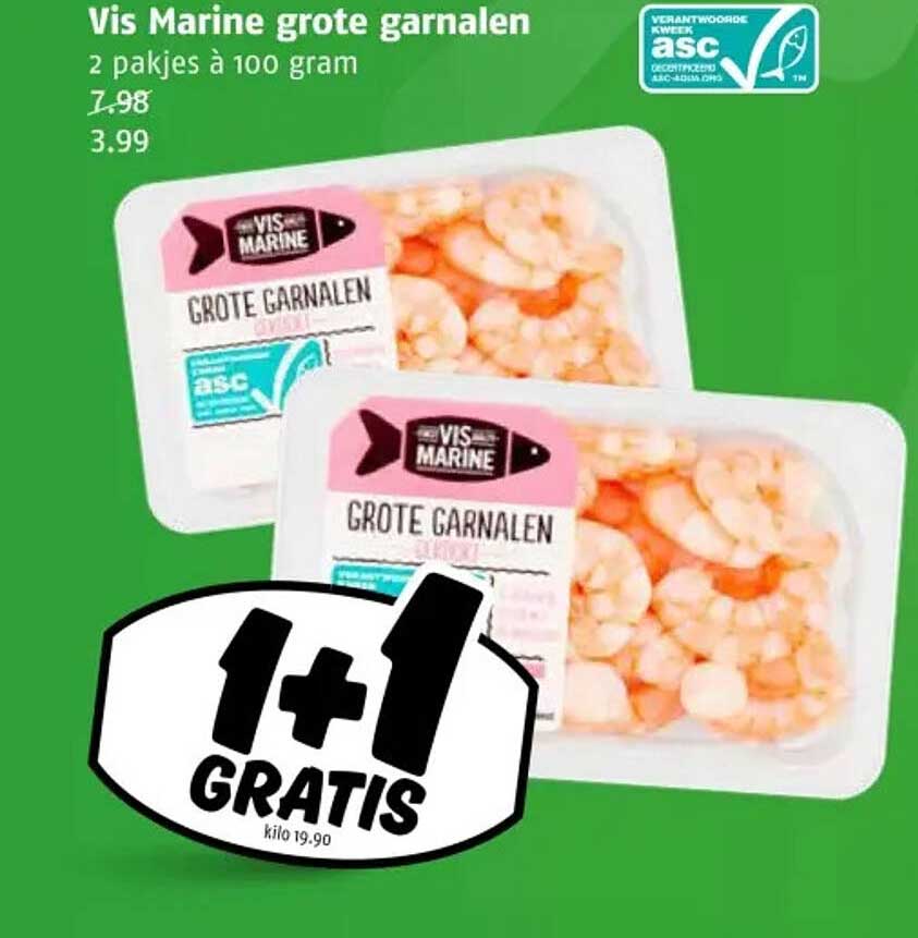 Vis Marine grote garnalen