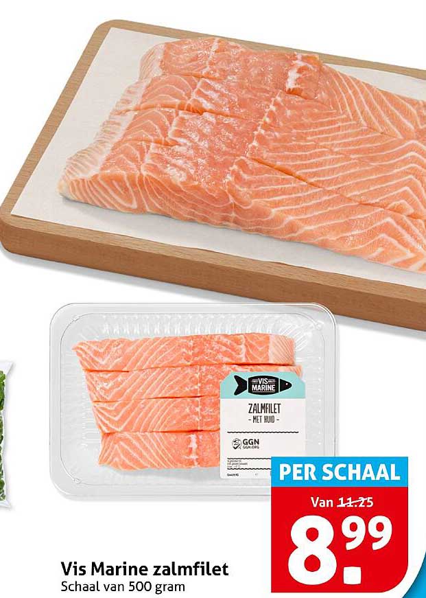 Vis Marine zalmfilet Schaal van 500 gram