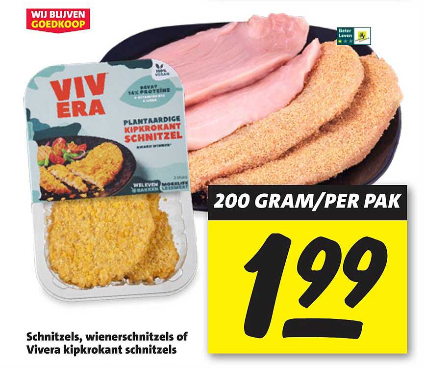 VIVERA Plantenardige Kipkrokant Schnitzel