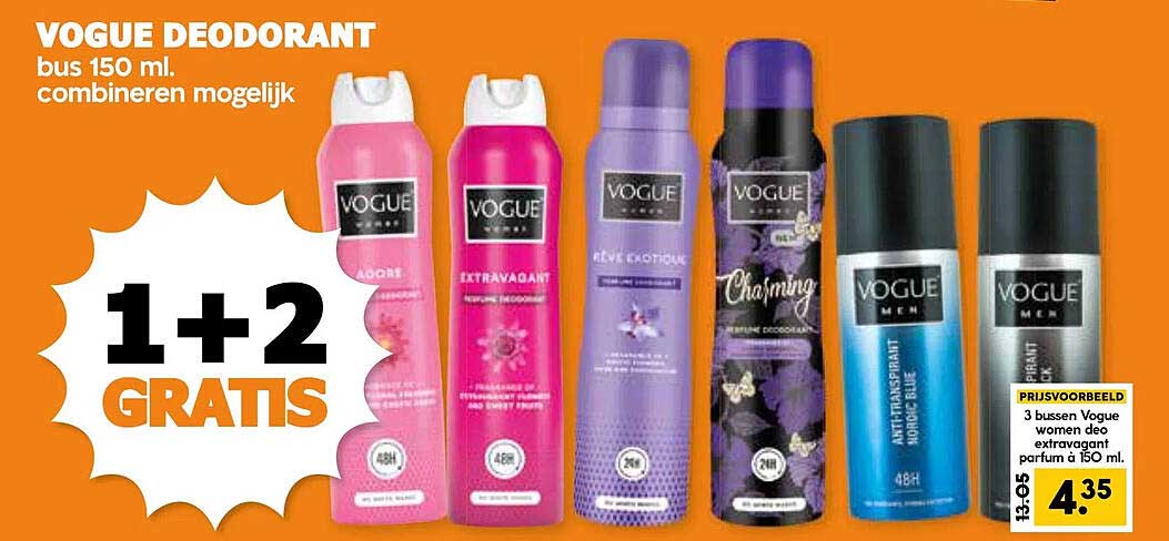 VOGUE DEODORANT bus 150 ml. combineren mogelijk
