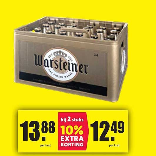 Warsteiner bier krat aanbieding