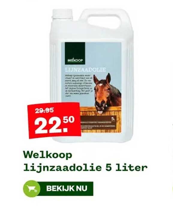 Welkoop lijnzaadolie 5 liter