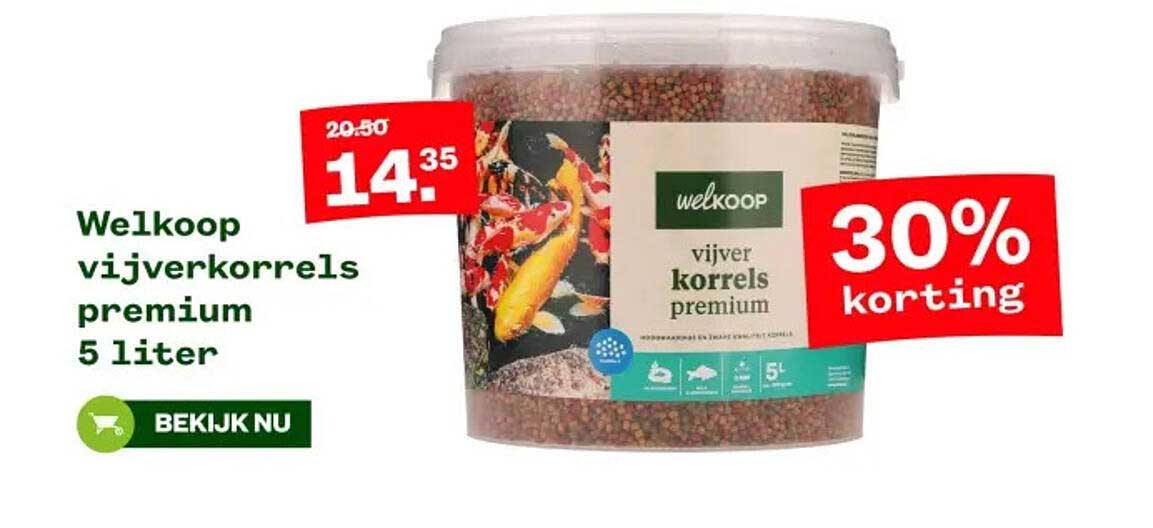 Welkoop vijverkorrels premium 5 liter