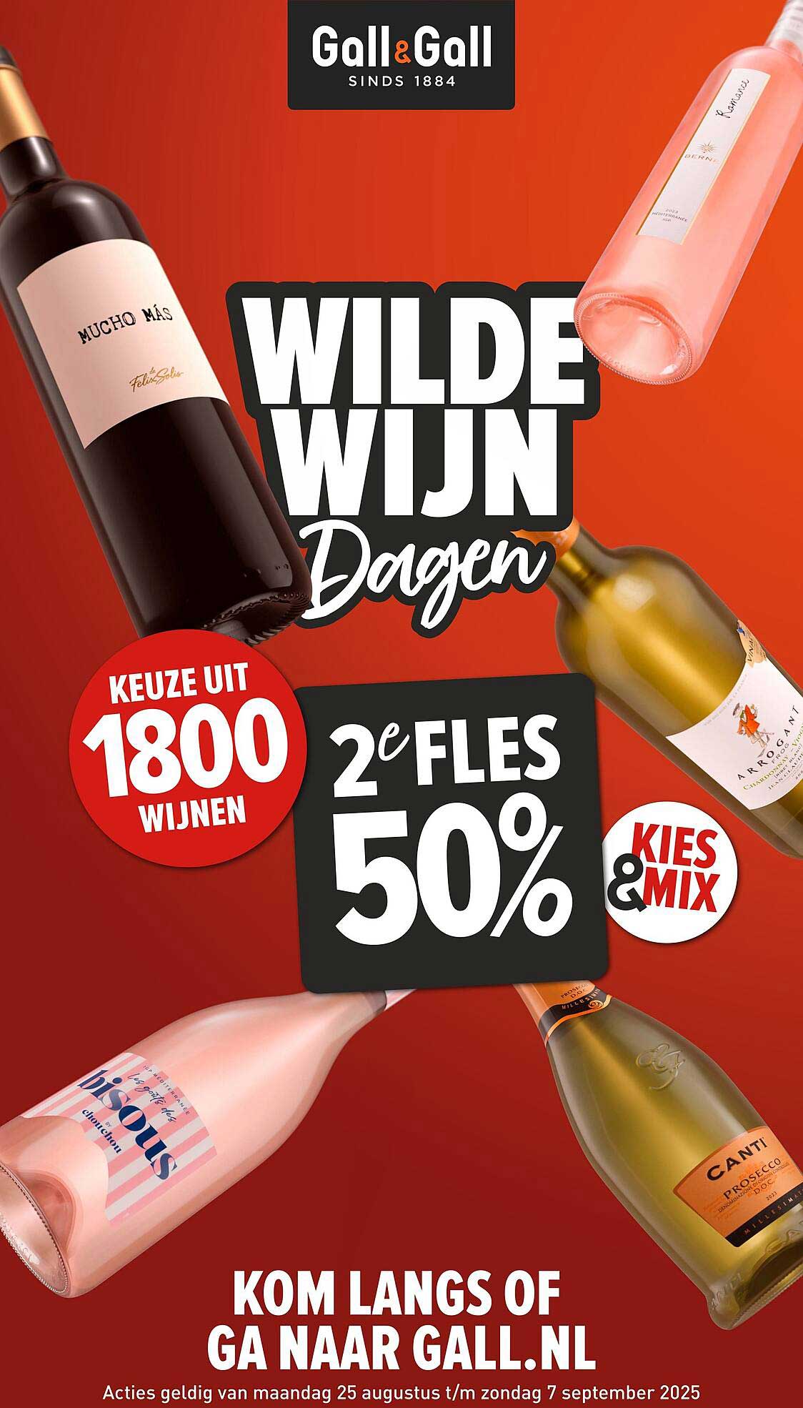 WILDE WIJN Dagen: 2e FLES 50% KIES & MIX