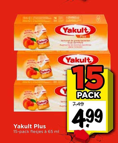 Yakult Plus 15-pack flesjes à 65 ml