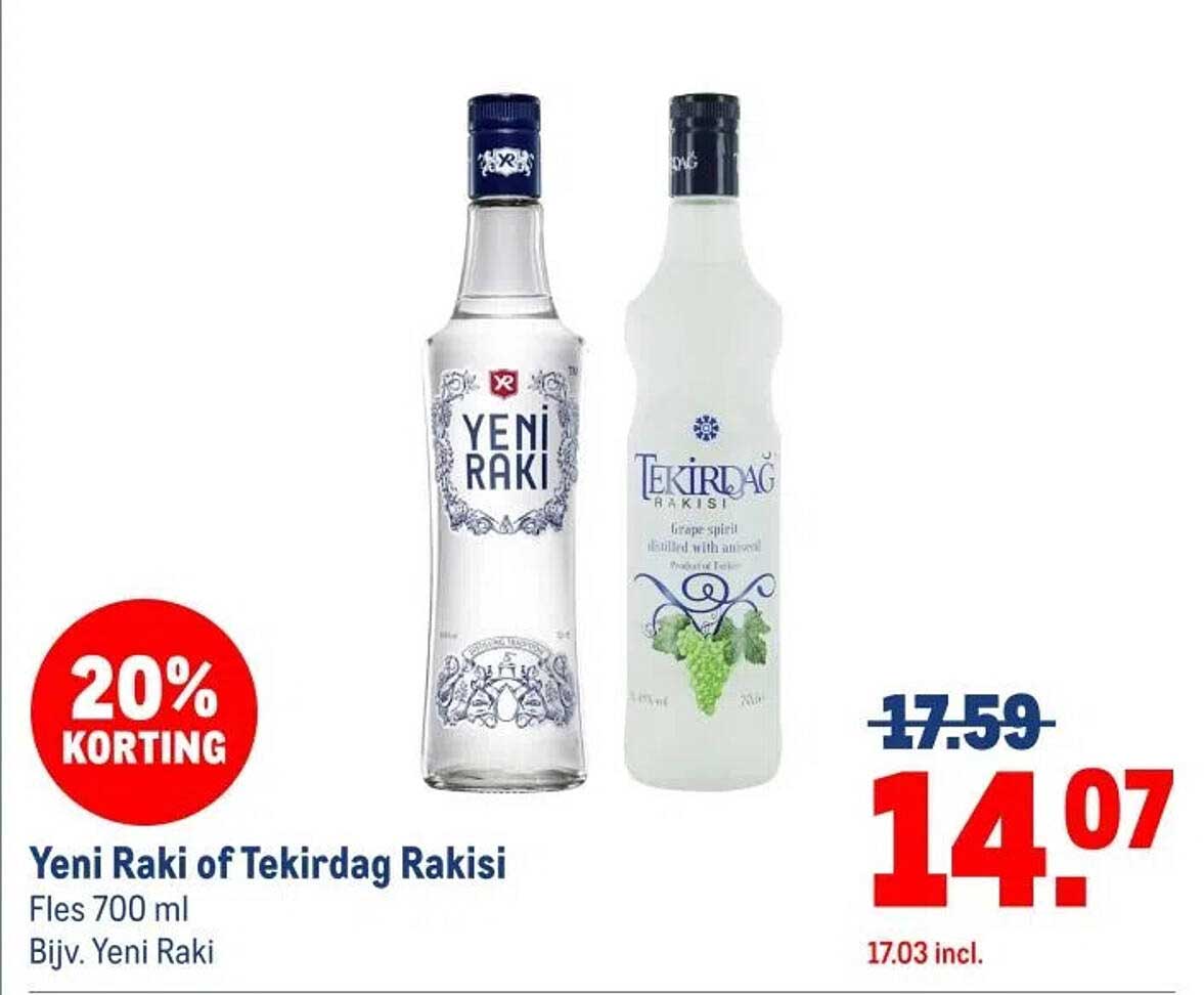 Yeni Raki of Tekirdag Rakisi Fles 700 ml