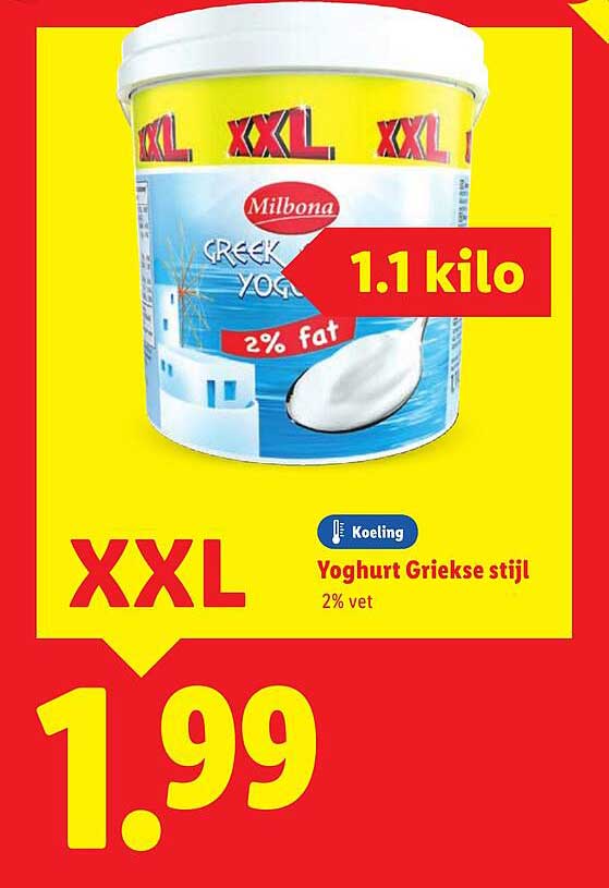 Yoghurt Griekse stijl 1.1 kilo