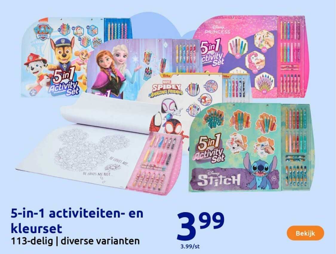 5-in-1 activiteiten- en kleurset