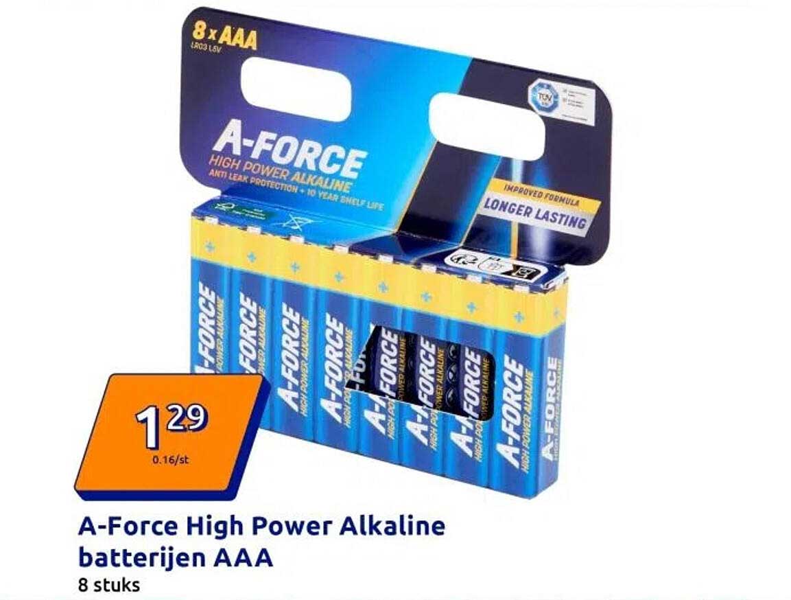 A-Force High Power Alkaline batterijen AAA