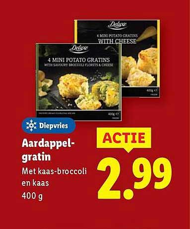 Aardappel-gratin met kaas-broccoli en kaas 400 g
