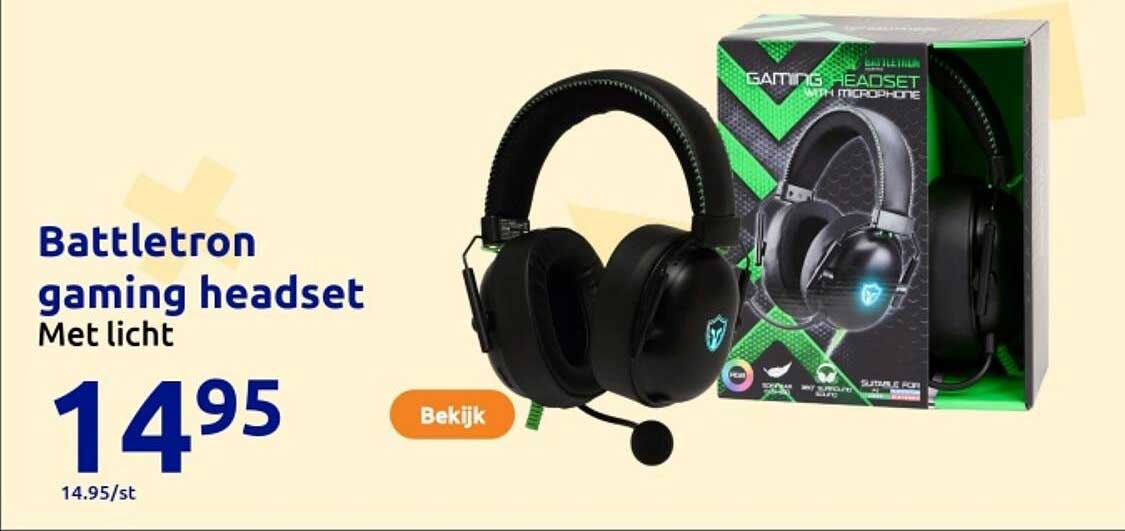Battletron gaming headset Met licht