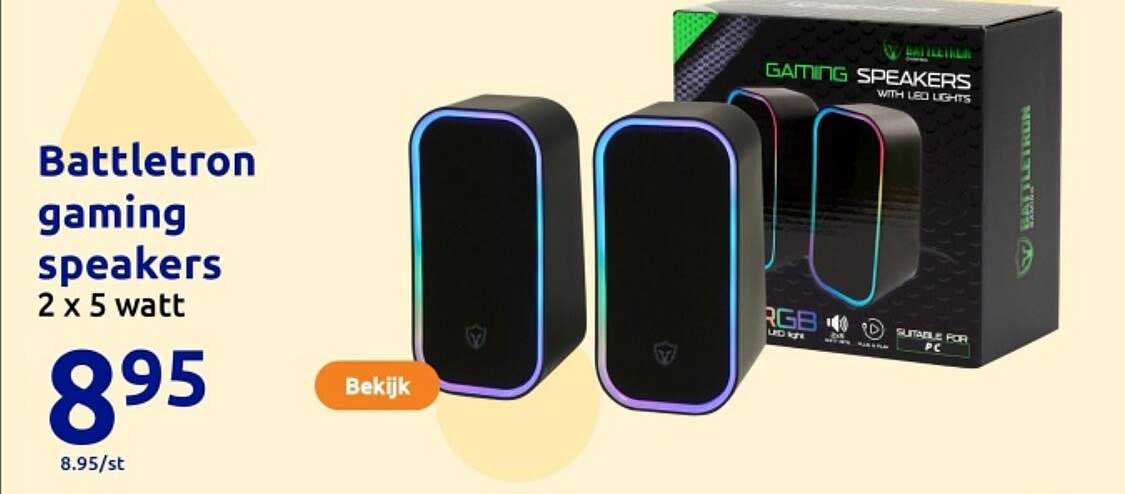 Battletron gaming speakers 2 x 5 watt