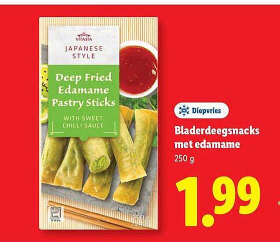 Bladerdeegsnacks met edamame
