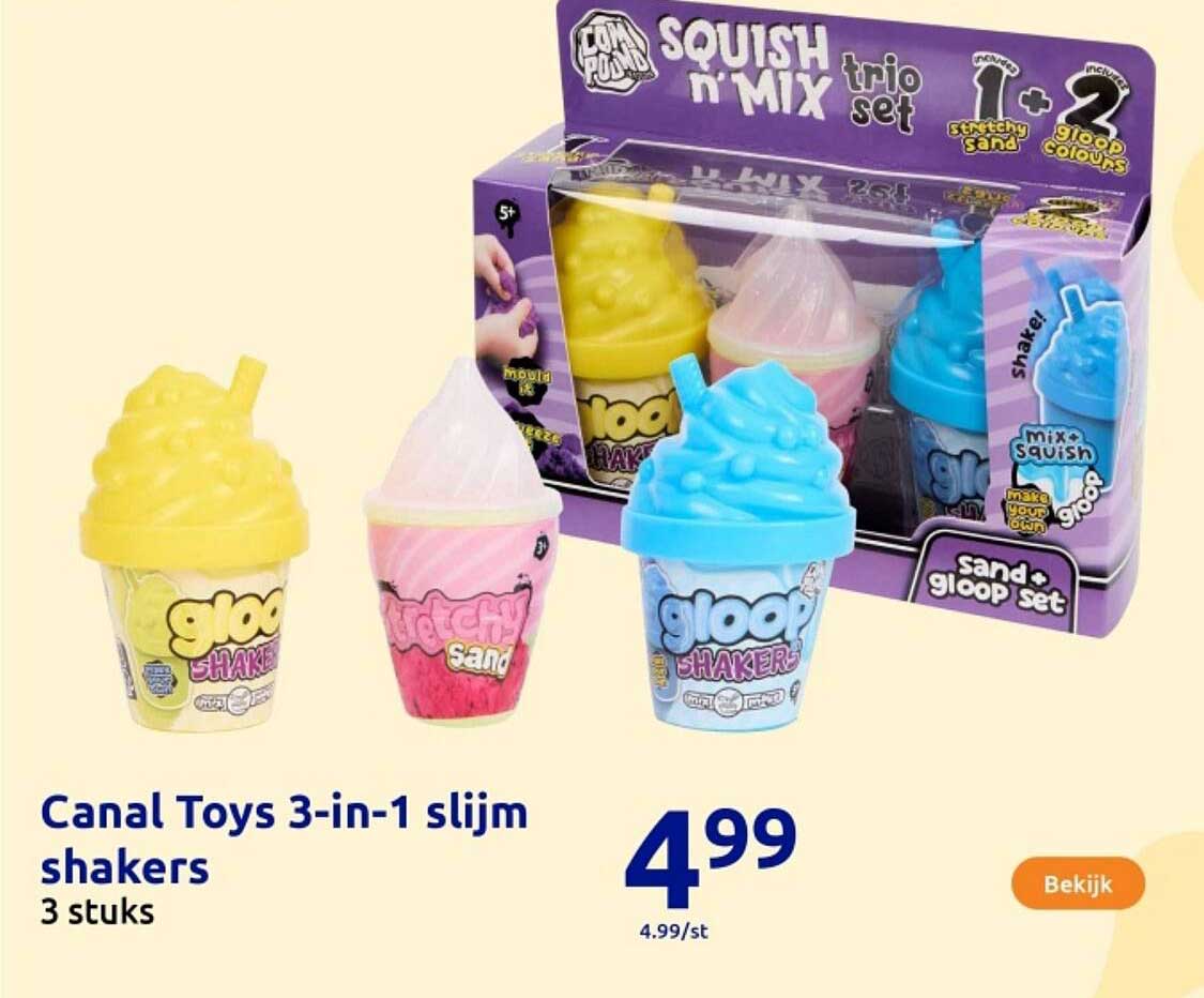 Canal Toys 3-in-1 slijm shakers 3 stuks