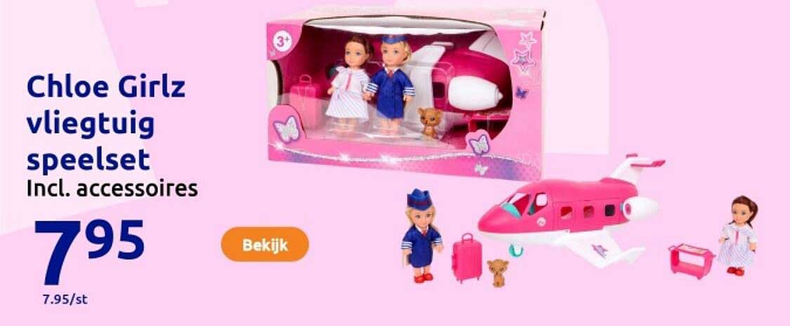 Chloe Girlz vliegtuig speelset incl. accessoires