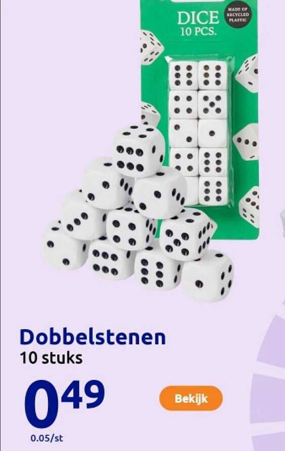 Dobbelstenen 10 stuks
