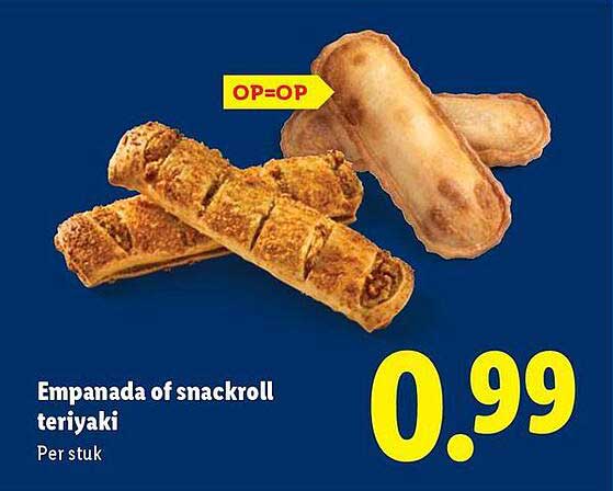 Empanada of snackroll teriyaki