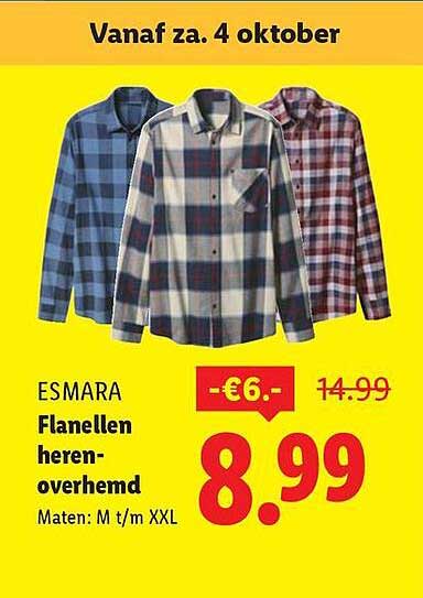 ESMARA Flanellen herenoverhemd