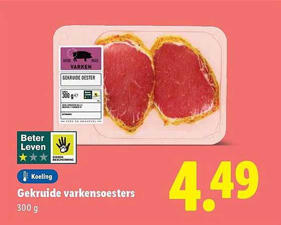 Gekruide varkensoesters