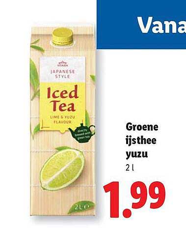 Groene ijsthee yuzu