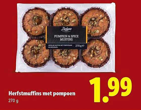 Herfstmuffins met pompoen