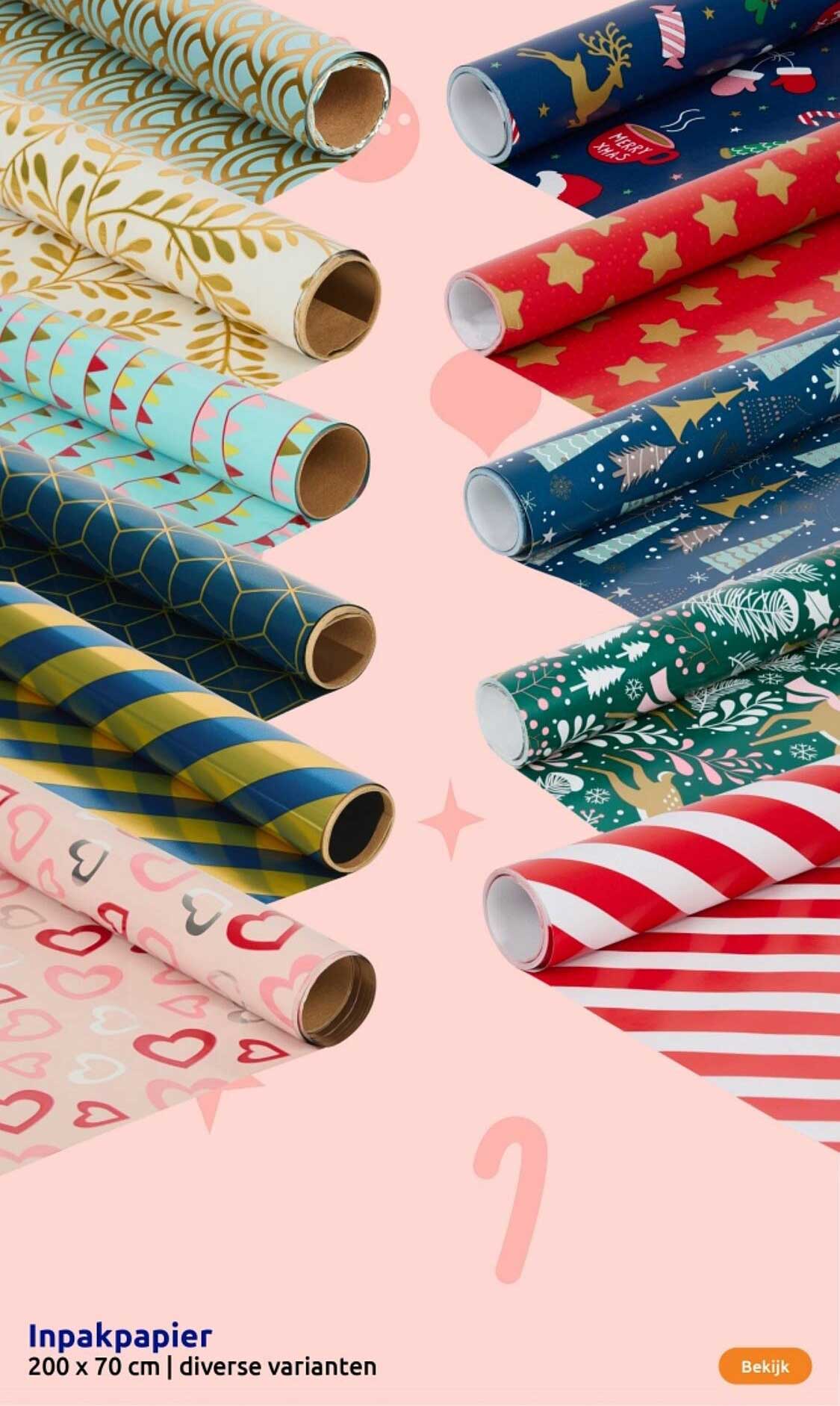 Inpakpapier 200 x 70 cm | diverse varianten
