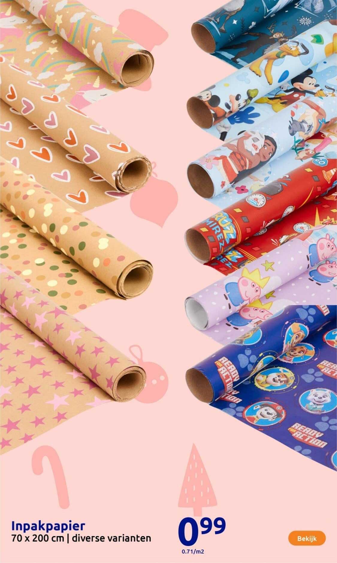 Inpakpapier 70 x 200 cm | diverse varianten