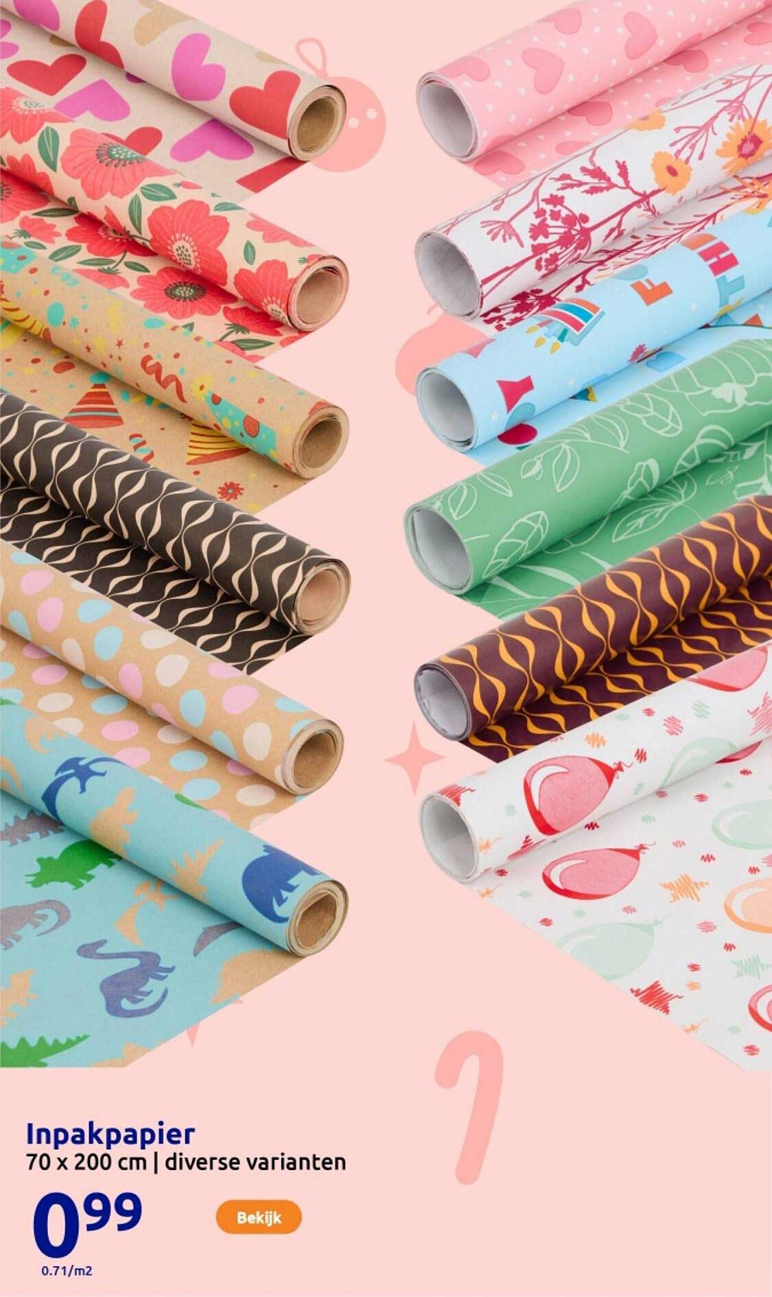 Inpakpapier 70 x 200 cm | diverse varianten