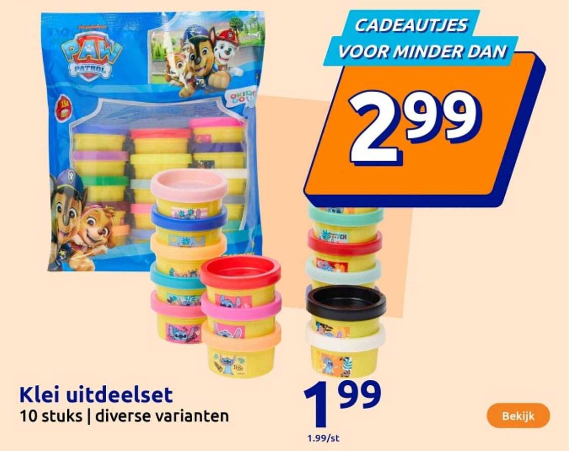 Klei uitdeelset 10 stuks | diverse varianten