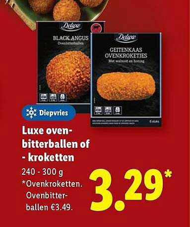 Luxe oven-bitterballen of -kroketten