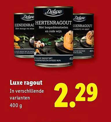 Luxe ragout in verschillende varianten