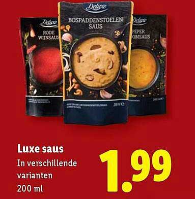 Luxe saus in verschillende varianten 200 ml