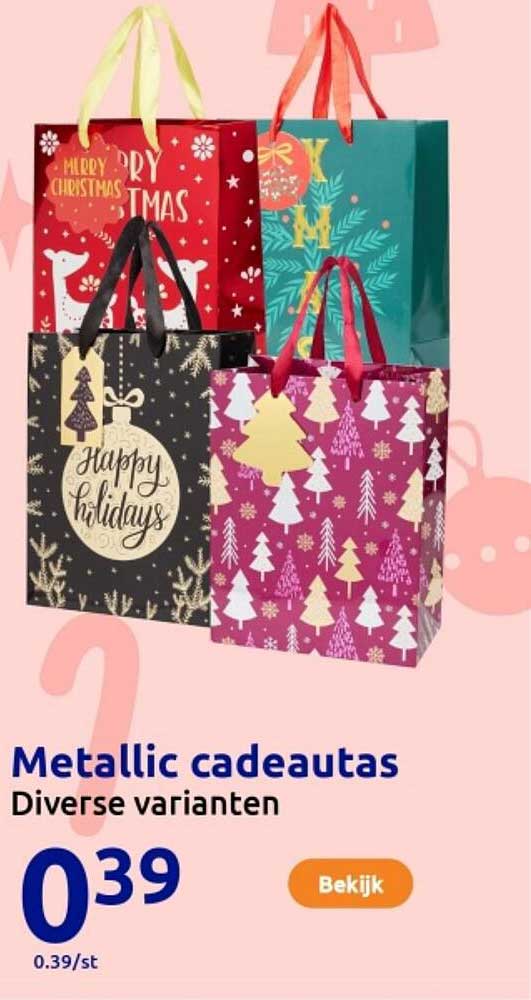 Metallic cadeautas - Diverse varianten