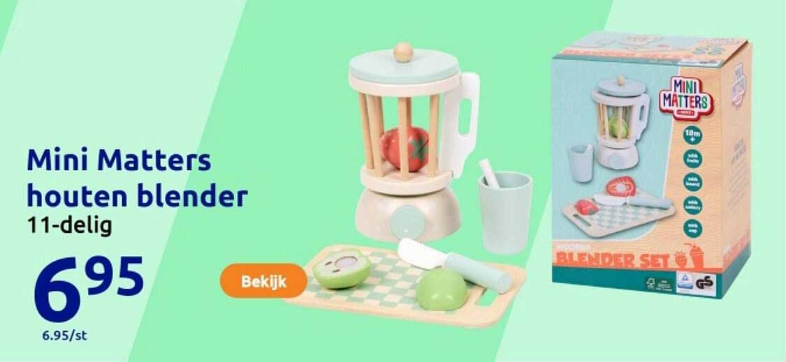 Mini Matters houten blender 11-delig