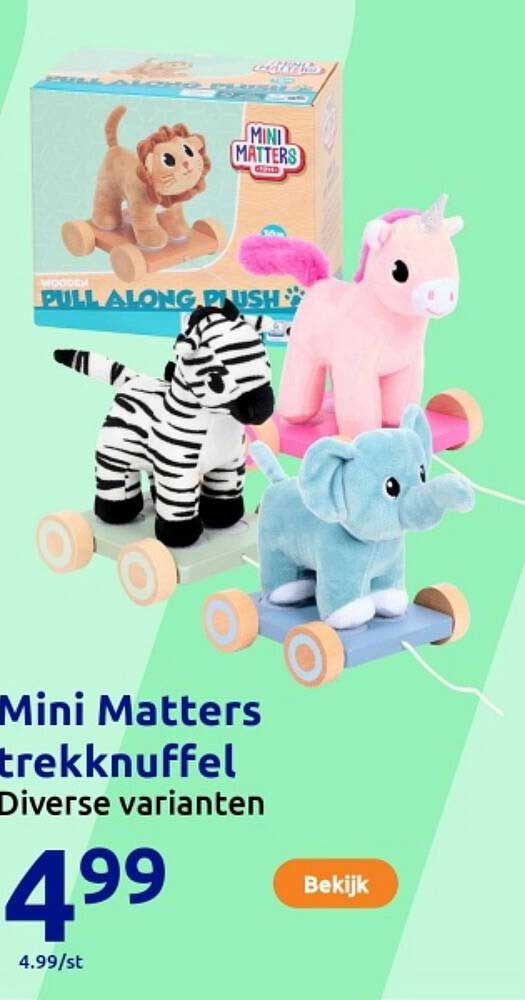 Mini Matters trekkknuffel Diverse varianten