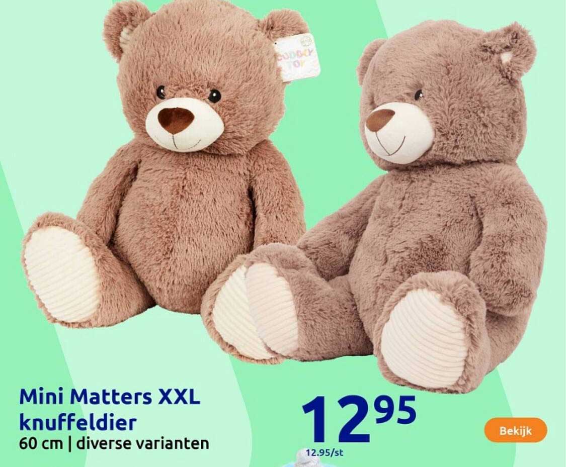 Mini Matters XXL knuffeldier 60 cm | diverse varianten