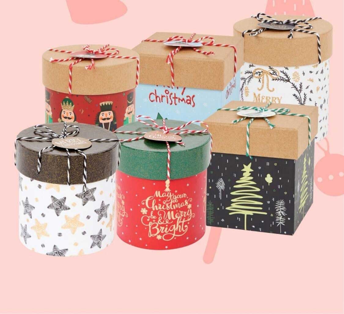 Mooie decoratieve kerstdozen