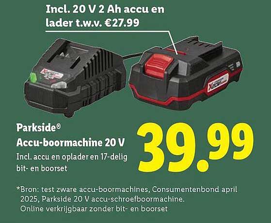 Parkside® Accu-boormachine 20 V