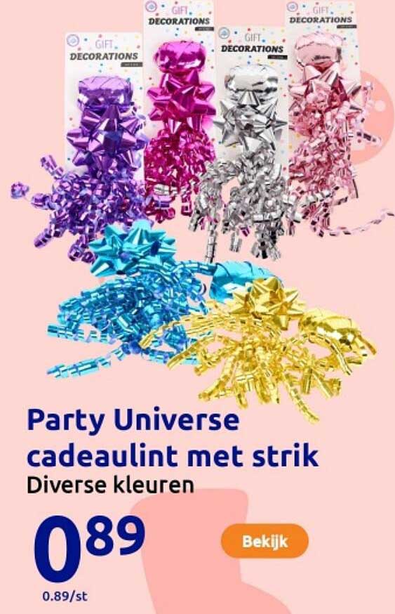 Party Universe cadeaulint met strik