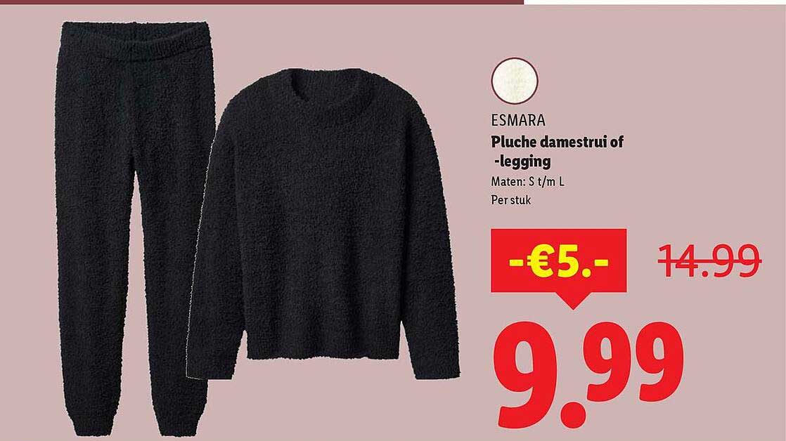 Pluche damestrui of -legging