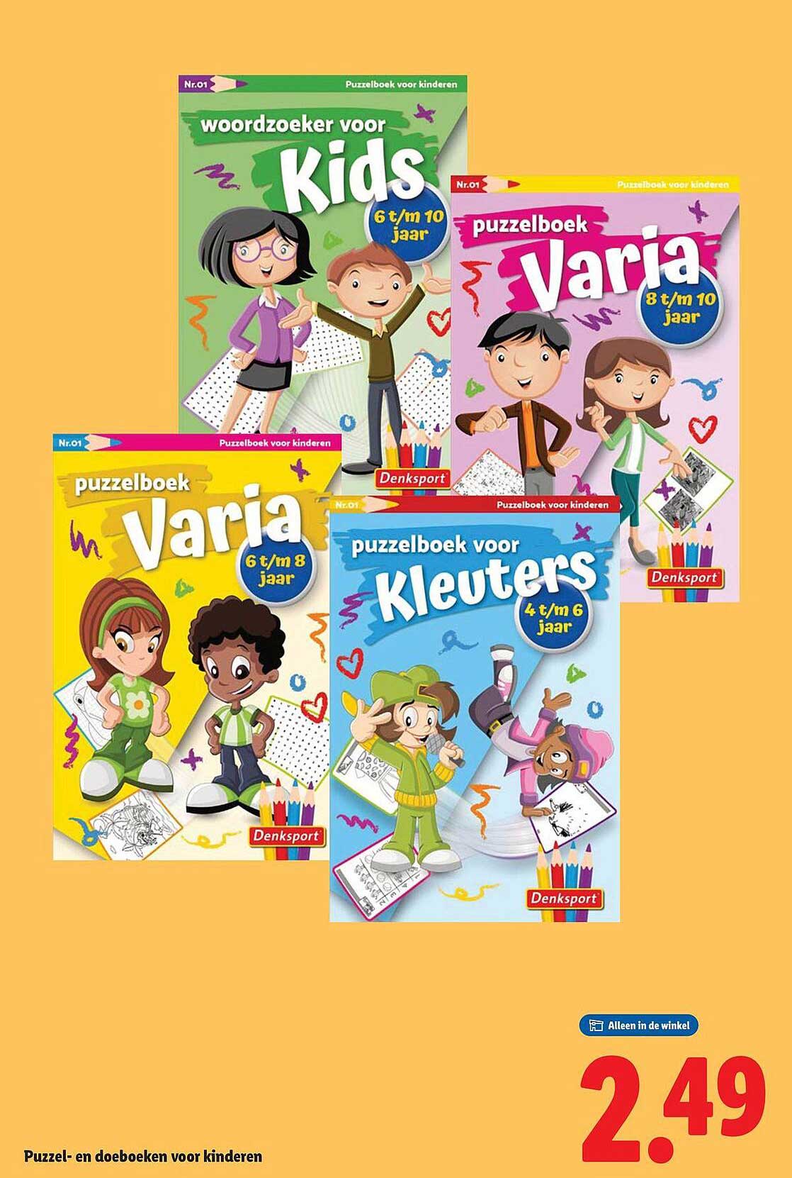Puzzel- en doeboeken voor kinderen