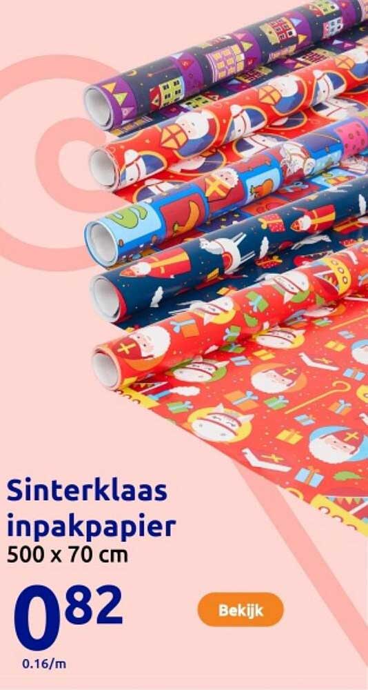 Sinterklaas inpakpapier 500 x 70 cm