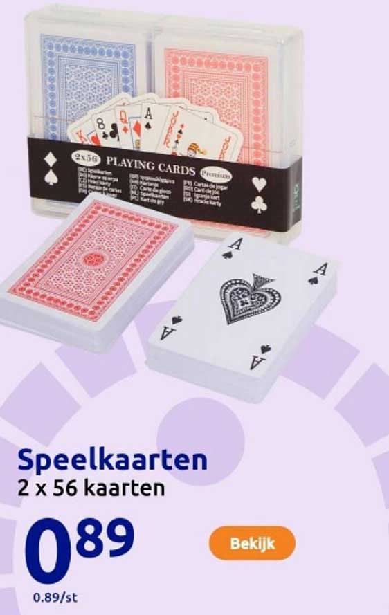 Speelkaarten 2 x 56 kaarten