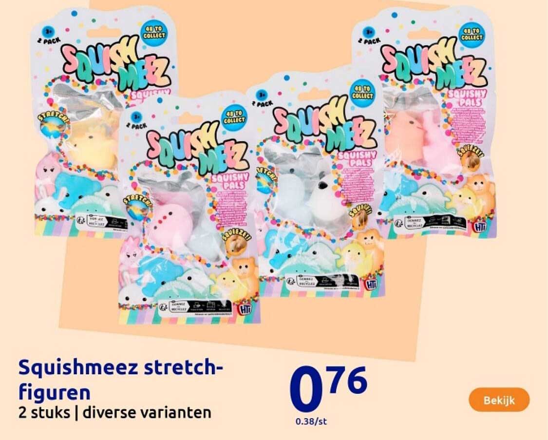 Squishmeez stretch-figuren 2 stuks | diverse varianten