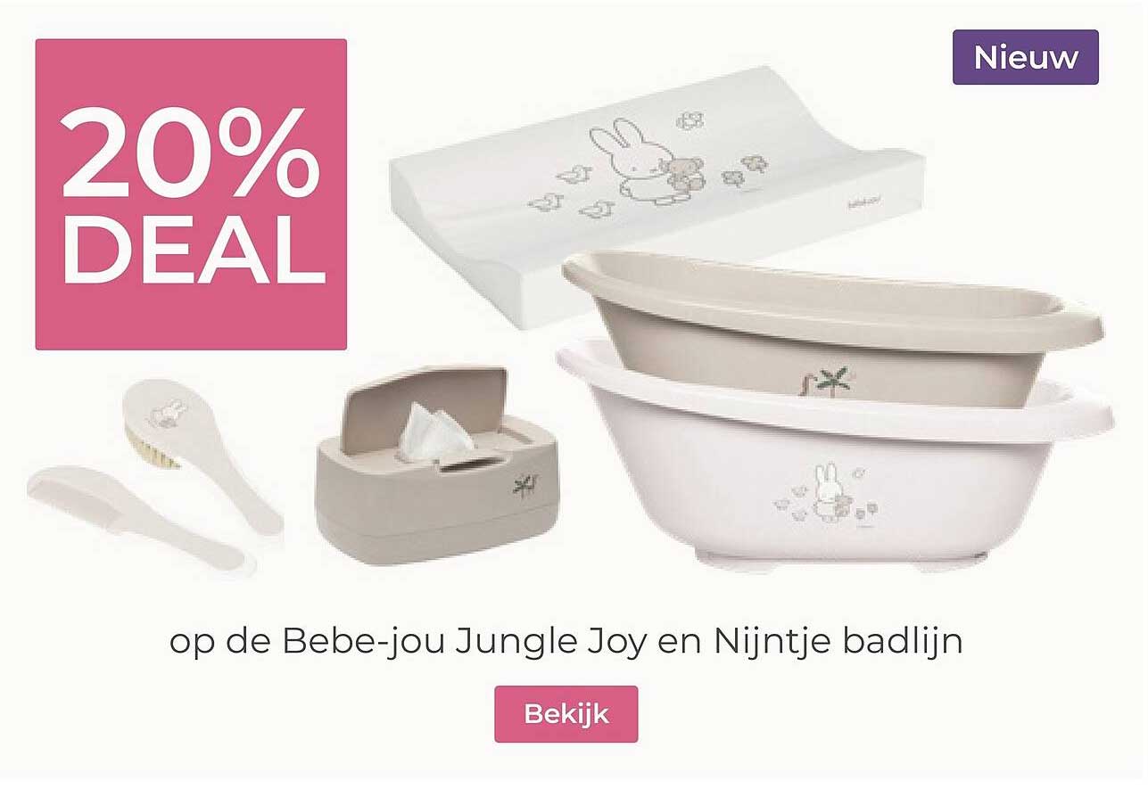 20% DEAL op de Bebe-jou Jungle Joy en Nijntje badlijn