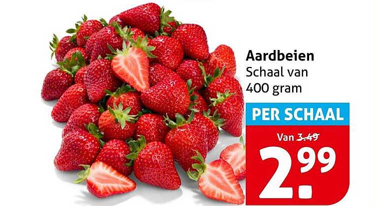 Aardbeien Schaal van 400 gram PER SCHAAL