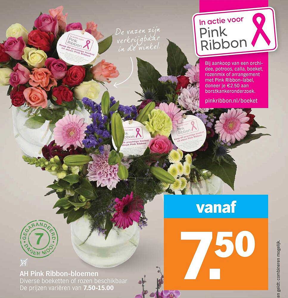 AH Pink Ribbon-bloemen