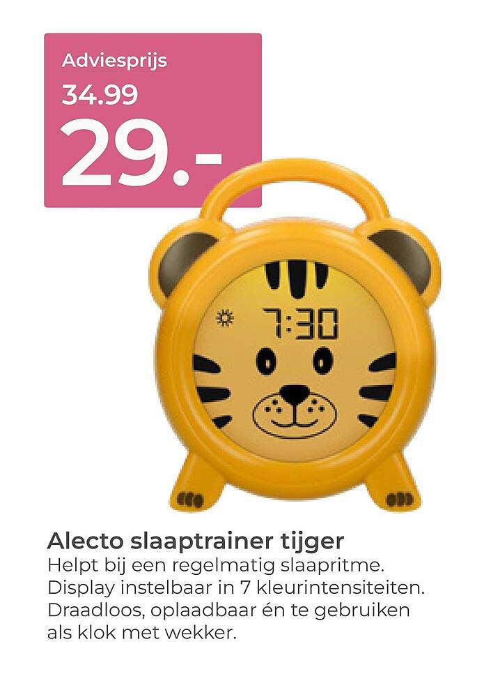 Alecto slaaptrainer tijger
