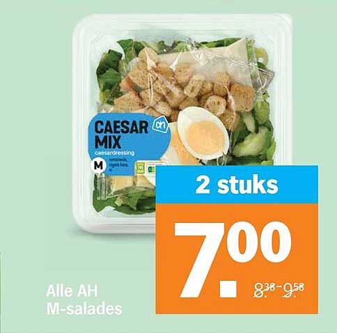 Alle AH M-salades 2 stuks